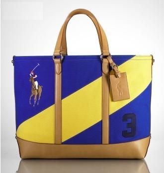 BOLSA FEM POLO AZUL E AMARELA