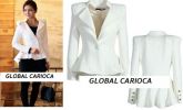 BLAZER CAUDA DE ANDORINHA BRANCO